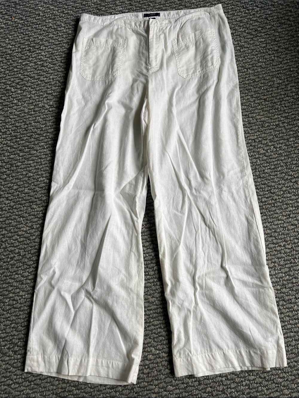 Chaps White Boot Cut Cotton Pants